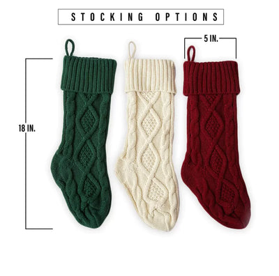Personalized Knit Christmas Stockings - Barn Street Designs
