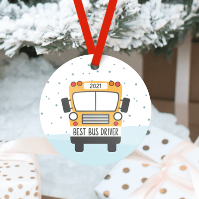 Best Bus Driver Personalized Christmas Ornament - Barn Street Designs