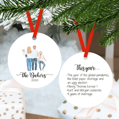 Memorable Year Family Christmas Ornament - Barn Street Designs