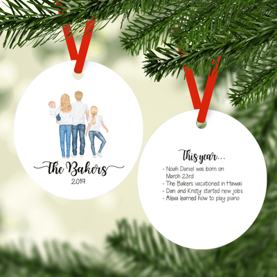 Memorable Year Family Christmas Ornament - Barn Street Designs