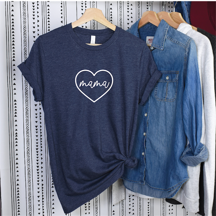 Mama Heart Unisex T-shirt - Barn Street Designs
