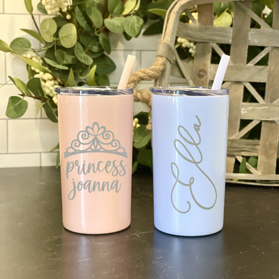 Girl's Personalized Stainless Steel Cup - Barn Street Designs