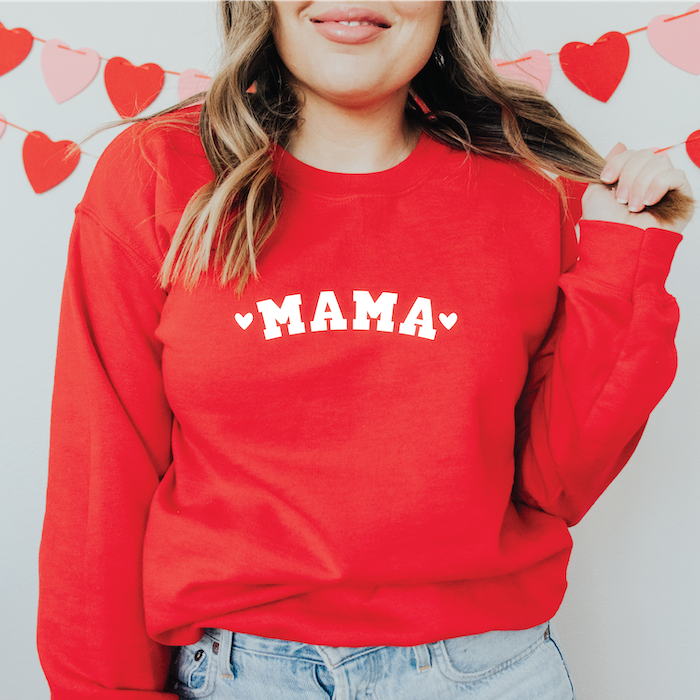 Mama Love Valentine's Day Sweatshirt - Barn Street Designs