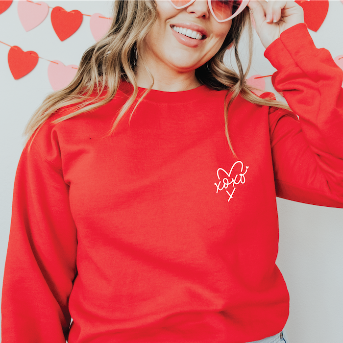 XOXO Valentine's Day Sweatshirt - Barn Street Designs