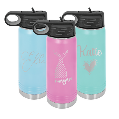 Custom Water Bottles for Girls - Barn Street Designs